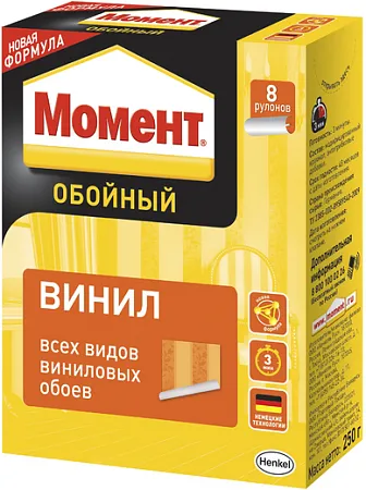 Момент Винил обойный клей для всех видов виниловых обоев Момент Винил обойный клей для всех видов виниловых обоев