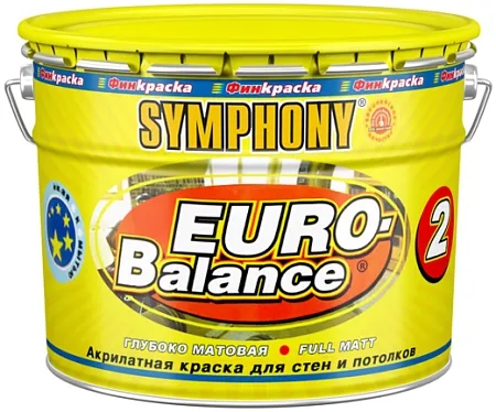 Финкраска Симфония Euro-Balance 2 акрилатная краска для стен и потолков Финкраска Симфония Euro-Balance 2 акрилатная краска для стен и потолков