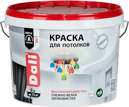 Dali краска для потолков акриловая водно-дисперсионная Dali краска для потолков акриловая водно-дисперсионная
