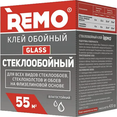 Remo Glass клей обойный для всех видов стеклообоев Remo Glass клей обойный для всех видов стеклообоев недорого с доставкой