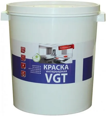 ВГТ ВД-АК-2180 Superwhite краска интерьерная акриловая матовая для стен ВГТ ВД-АК-2180 Superwhite краска интерьерная акриловая матовая для стен