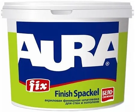 Аура Fix Finish Spackel шпатлевка для стен и потолков акриловая финишная Аура Fix Finish Spackel шпатлевка для стен и потолков акриловая финишная