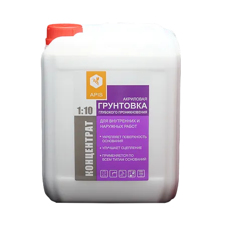 Грунтовка глубокого проникновения АPIS Концентрат 1:10 Грунтовка глубокого проникновения АPIS Концентрат 1:10 недорого с доставкой