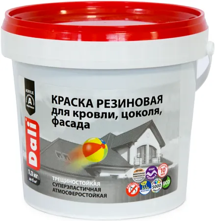 Dali краска резиновая для кровли, цоколя, фасада Dali краска резиновая для кровли, цоколя, фасада