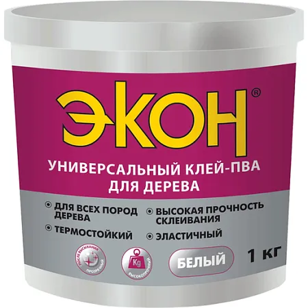 Экон ПВА универсальный клей-ПВА для дерева Экон ПВА универсальный клей-ПВА для дерева