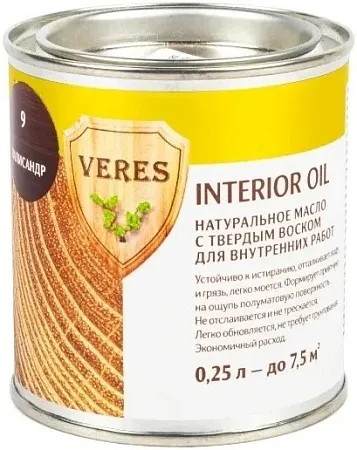 Veres Interior Oil натуральное масло с твердым воском для внутренних работ Veres Interior Oil натуральное масло с твердым воском для внутренних работ