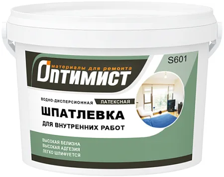 Оптимист S 601 водно-дисперсионная латексная шпатлевка для внутренних работ Оптимист S 601 водно-дисперсионная латексная шпатлевка для внутренних работ