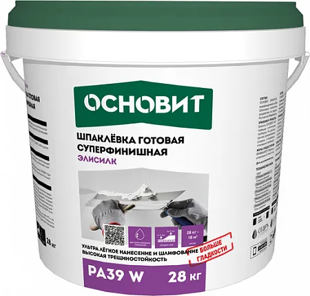 Основит Элисилк PA 39 W шпаклевка готовая суперфинишная Основит Элисилк PA 39 W шпаклевка готовая суперфинишная