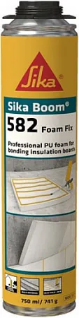 Sika Boom-582 Foam Fix полиуретановая клей-пена для изоляционных плит Sika Boom-582 Foam Fix полиуретановая клей-пена для изоляционных плит недорого с доставкой