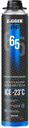 Zigger PF 65 Ice -23°С пена профессиональная монтажная зимняя Zigger PF 65 Ice -23°С пена профессиональная монтажная зимняя недорого с доставкой