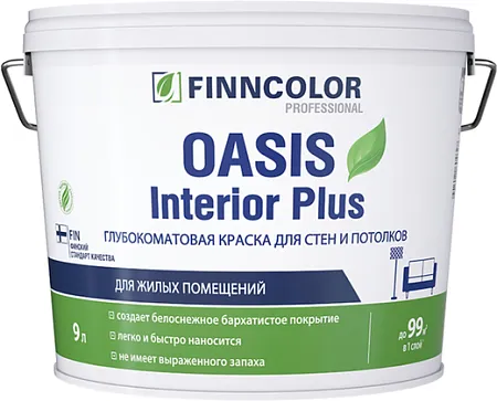Финнколор Oasis Interior Plus краска для стен и потолков Финнколор Oasis Interior Plus краска для стен и потолков недорого с доставкой
