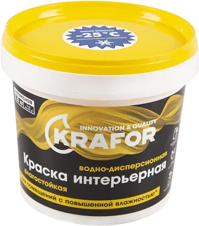 Крафор Интерьерная водно-дисперсионная латексная влагостойкая краска Крафор Интерьерная водно-дисперсионная латексная влагостойкая краска