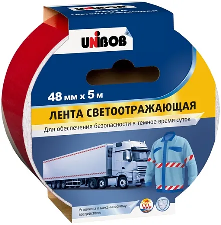 Unibob лента клейкая светоотражающая Unibob лента клейкая светоотражающая недорого с доставкой