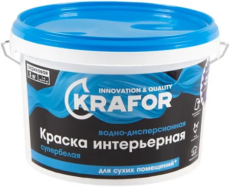 Крафор водно-дисперсионная краска акриловая интерьерная Крафор водно-дисперсионная краска акриловая интерьерная