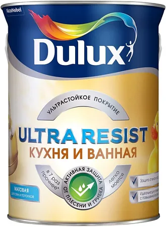 Dulux Ultra Resist Кухня и Ванная краска для стен и потолков Dulux Ultra Resist Кухня и Ванная краска для стен и потолков