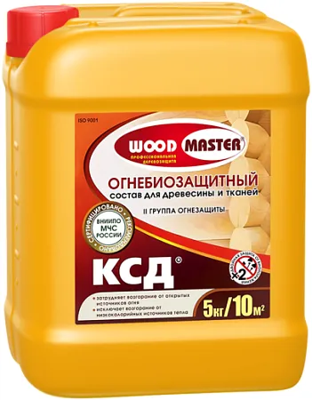 Woodmaster КСД огнебиозащитный состав для древесины и тканей Woodmaster КСД огнебиозащитный состав для древесины и тканей