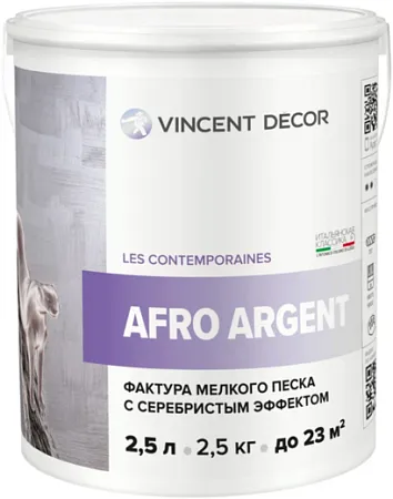 Vincent Decor Afro Argent декоративное покрытие фактура мелкого песка Vincent Decor Afro Argent декоративное покрытие фактура мелкого песка недорого с доставкой