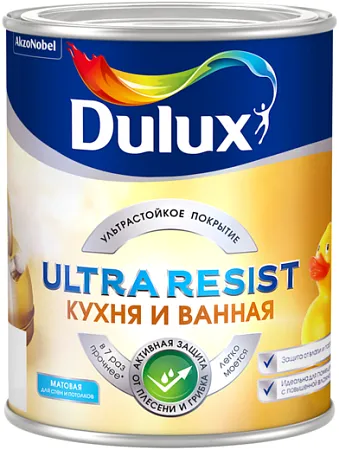 Dulux Ultra Resist Кухня и Ванная краска для стен и потолков Dulux Ultra Resist Кухня и Ванная краска для стен и потолков