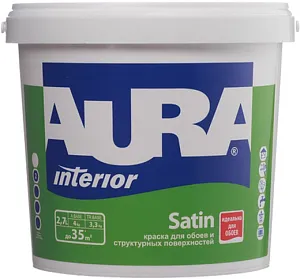 Аура Interior Satin краска для обоев и структурных покрытий недорого с доставкой