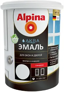 Alpina Аква эмаль для окон и дверей недорого с доставкой