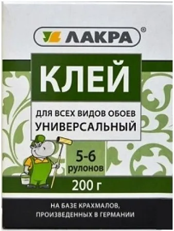 Лакра клей для всех видов обоев универсальный Лакра клей для всех видов обоев универсальный