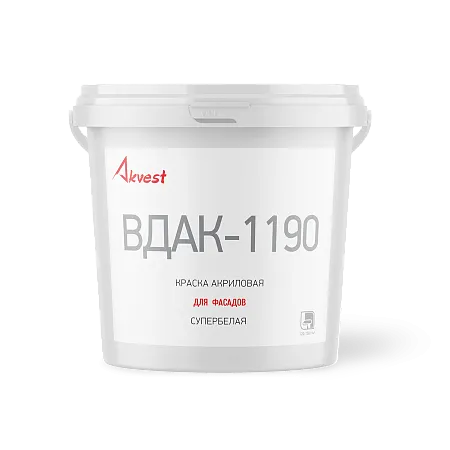Аквест ВДАК-1190 - КРАСКА АКРИЛОВАЯ СУПЕРБЕЛАЯ ДЛЯ ФАСАДОВ Аквест ВДАК-1190 - КРАСКА АКРИЛОВАЯ СУПЕРБЕЛАЯ ДЛЯ ФАСАДОВ недорого с доставкой