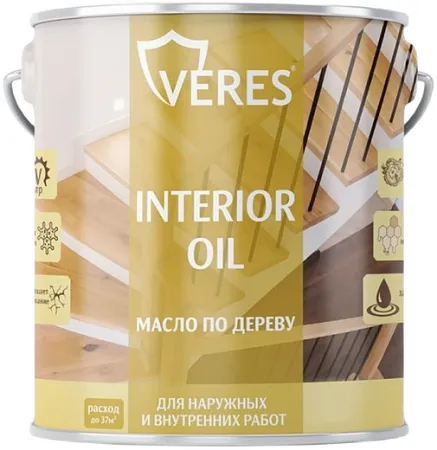 Veres Interior Oil натуральное масло с твердым воском для внутренних работ Veres Interior Oil натуральное масло с твердым воском для внутренних работ