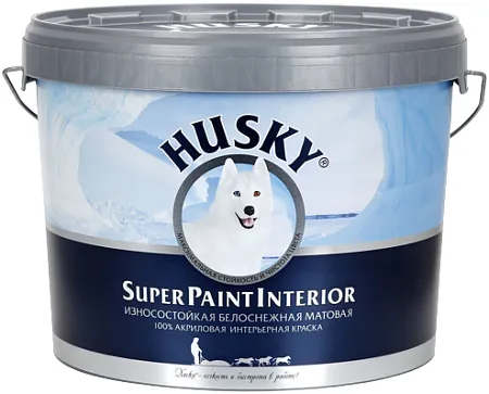 Хаски Super Paint Interior краска износостойкая матовая 100% акриловая интерьерная Хаски Super Paint Interior краска износостойкая матовая 100% акриловая интерьерная недорого с доставкой