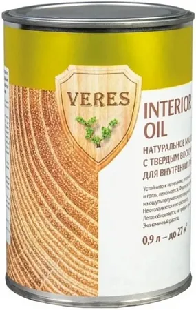 Veres Interior Oil натуральное масло с твердым воском для внутренних работ Veres Interior Oil натуральное масло с твердым воском для внутренних работ