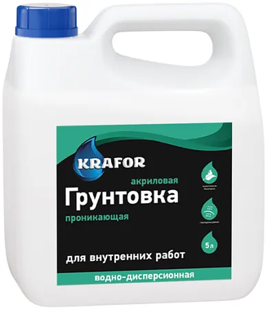 Крафор грунтовка акриловая проникающая для внутренних работ Крафор грунтовка акриловая проникающая для внутренних работ недорого с доставкой