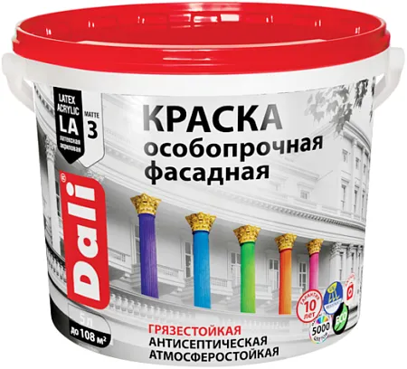 Dali краска особопрочная фасадная акриловая латексная Dali краска особопрочная фасадная акриловая латексная