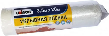 Unibob пленка укрывная с малярной лентой Unibob пленка укрывная с малярной лентой