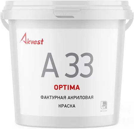 Аквест Optima A 33 фактурная акриловая краска Аквест Optima A 33 фактурная акриловая краска недорого с доставкой
