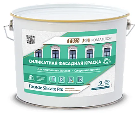 FACADE SILICATE PRO БАЗА 1 силикатная фасадная краска 9,0 л FACADE SILICATE PRO БАЗА 1 силикатная фасадная краска 9,0 л недорого с доставкой