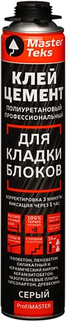 Masterteks Profimaster клей-цемент для кладки блоков полиуретановый Masterteks Profimaster клей-цемент для кладки блоков полиуретановый недорого с доставкой