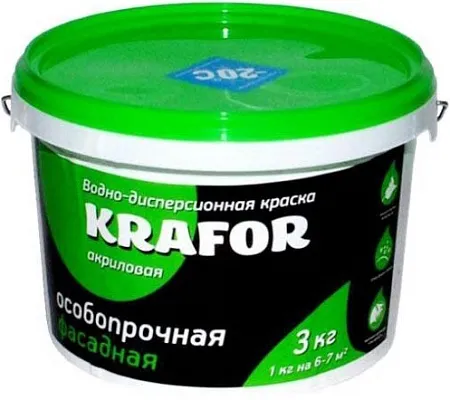 Крафор водно-дисперсионная краска акриловая особопрочная фасадная Крафор водно-дисперсионная краска акриловая особопрочная фасадная