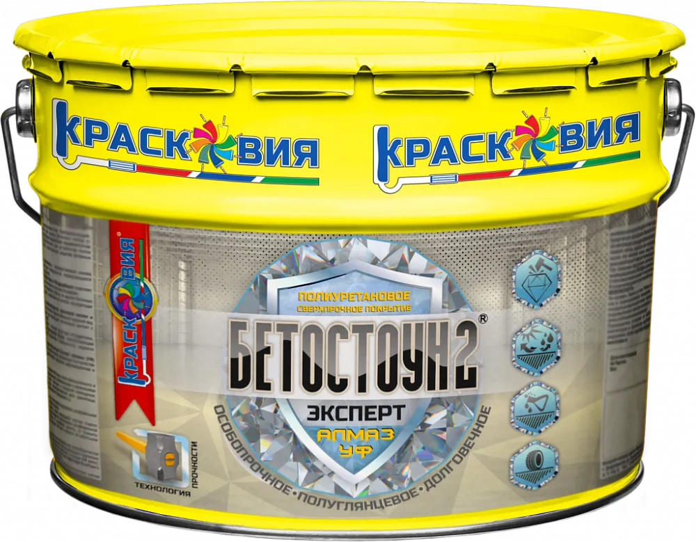 Бетостоун-2 Эксперт «Алмаз» (УФ) (полиуретановая УФ-стойкая эмаль для бетонных полов) Бетостоун-2 Эксперт «Алмаз» (УФ) (полиуретановая УФ-стойкая эмаль для бетонных полов) недорого с доставкой