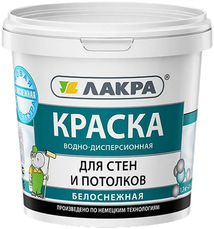 Лакра краска акриловая для потолков Лакра краска акриловая для потолков
