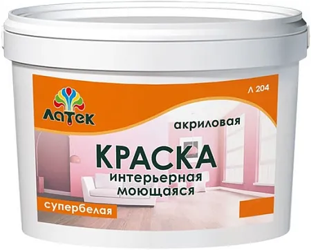 Латек Л 204 акриловая краска интерьерная моющаяся Латек Л 204 акриловая краска интерьерная моющаяся