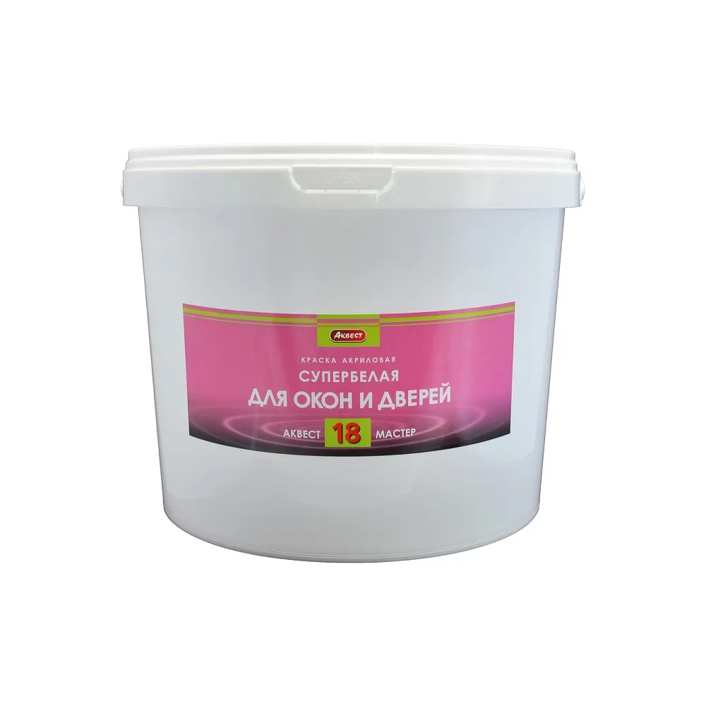 Аквест А-18 МАСТЕР Краска акриловая супербелая для окон и дверей Аквест А-18 МАСТЕР Краска акриловая супербелая для окон и дверей недорого с доставкой