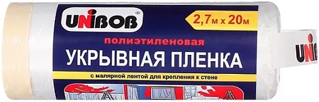Unibob пленка укрывная с малярной лентой Unibob пленка укрывная с малярной лентой