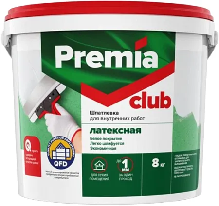 Ярославские Краски Premia Club шпатлевка латексная для внутренних работ Ярославские Краски Premia Club шпатлевка латексная для внутренних работ