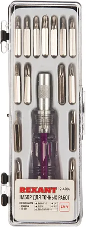 Rexant набор отверток с битами для точных работ Rexant набор отверток с битами для точных работ недорого с доставкой