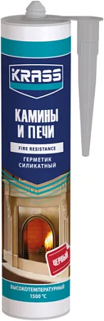 Krass Камины и Печи 1500°С герметик силикатный для каминов и печей Krass Камины и Печи 1500°С герметик силикатный для каминов и печей недорого с доставкой