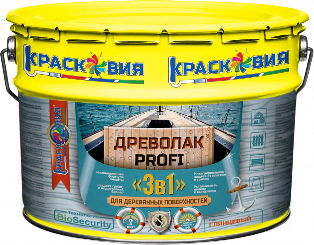 Древолак PROFI «3 в 1» (износостойкий глянцевый лак «3 в 1» для дерева) Древолак PROFI «3 в 1» (износостойкий глянцевый лак «3 в 1» для дерева) недорого с доставкой