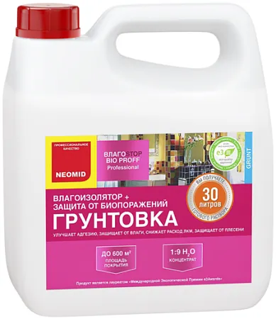 Неомид ВлагоStop Bio Proff грунтовка-влагоизолятор защита от биопоражений Неомид ВлагоStop Bio Proff грунтовка-влагоизолятор защита от биопоражений