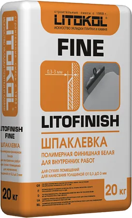 Литокол Litofinish Fine шпаклевка полимерная финишная белая Литокол Litofinish Fine шпаклевка полимерная финишная белая недорого с доставкой