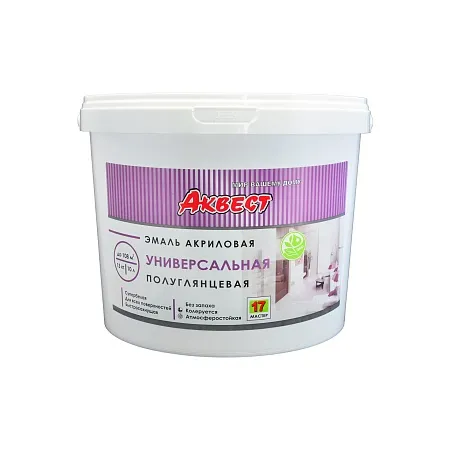 Аквест А-17 Эмаль акриловая универсальная полуглянцевая Аквест А-17 Эмаль акриловая универсальная полуглянцевая недорого с доставкой