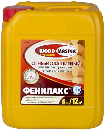 Woodmaster Фенилакс огнебиозащитный состав для древесины Woodmaster Фенилакс огнебиозащитный состав для древесины
