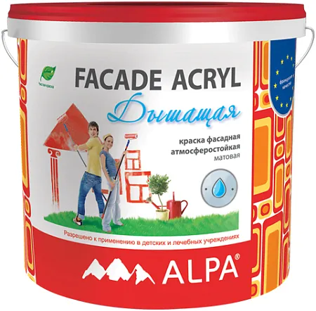 Alpa Facade Acryl Дышащая краска фасадная атмосферостойкая долговечная Alpa Facade Acryl Дышащая краска фасадная атмосферостойкая долговечная